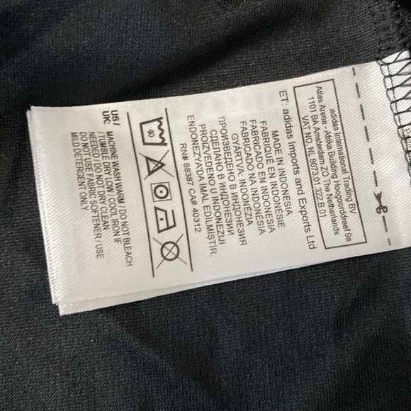 Adidas Running Climate long sleeve top with logo in black Sz L - Picture 16 of 16